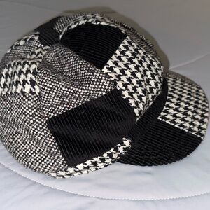 Black and White Patchwork Cap